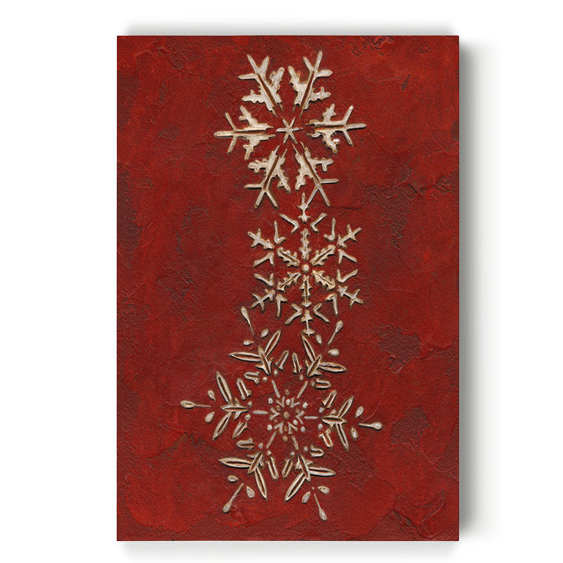 Snowflakes On Red II