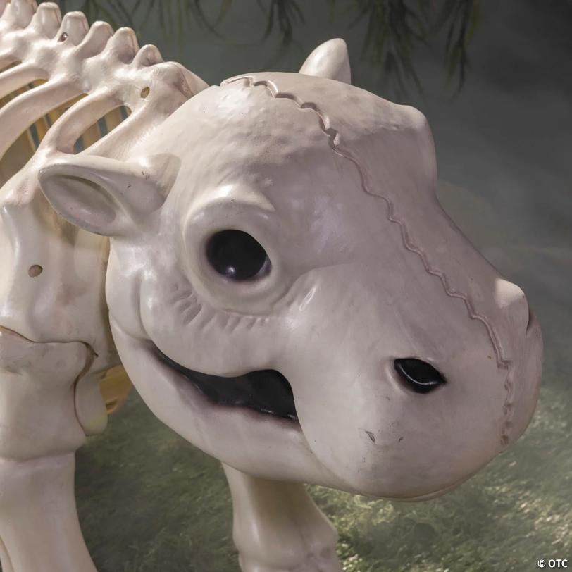 22" Standing Hippo Skeleton Halloween Decoration