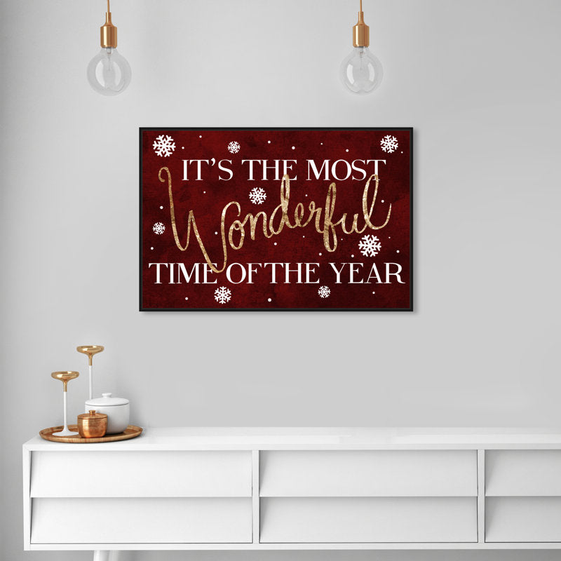  Typography And Quotes Wonderful Time Red, Glam Red 