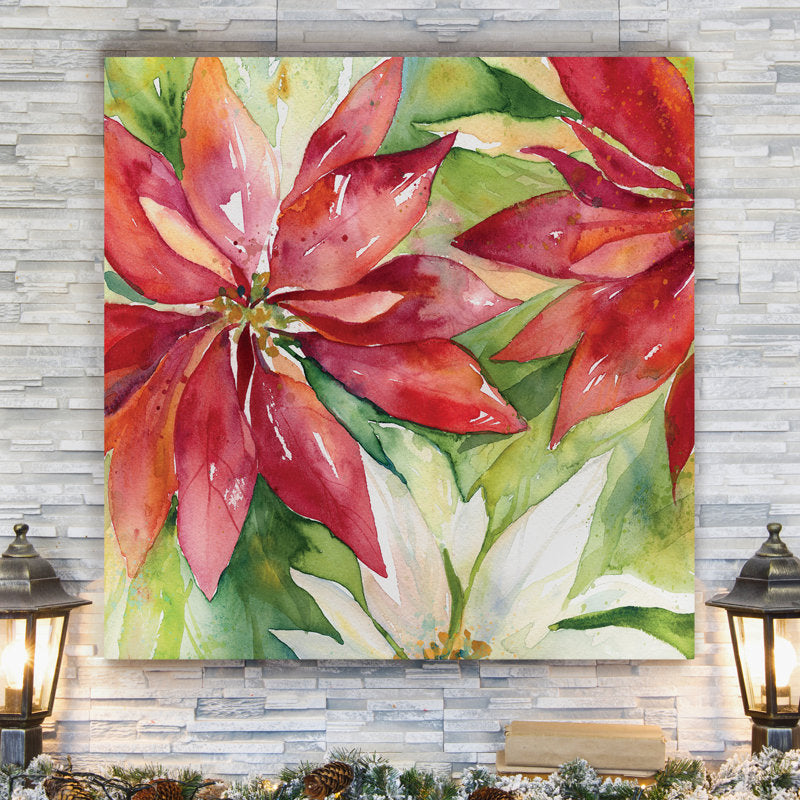 Watercolor Poinsettia 