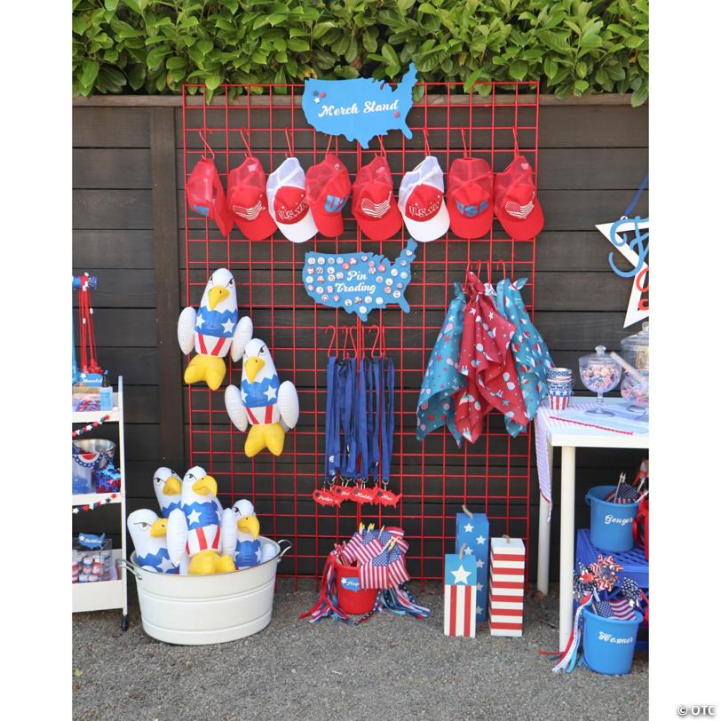 22" - 25" Patriotic Mesh Back Polyester Trucker Hats - 12 Pc.