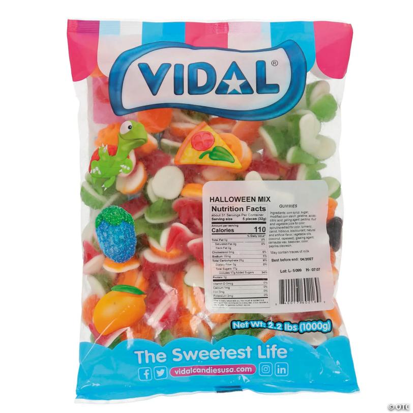2.2 lbs. Vidal Halloween Gummy Candy Variety Mix – 222 Pc.
