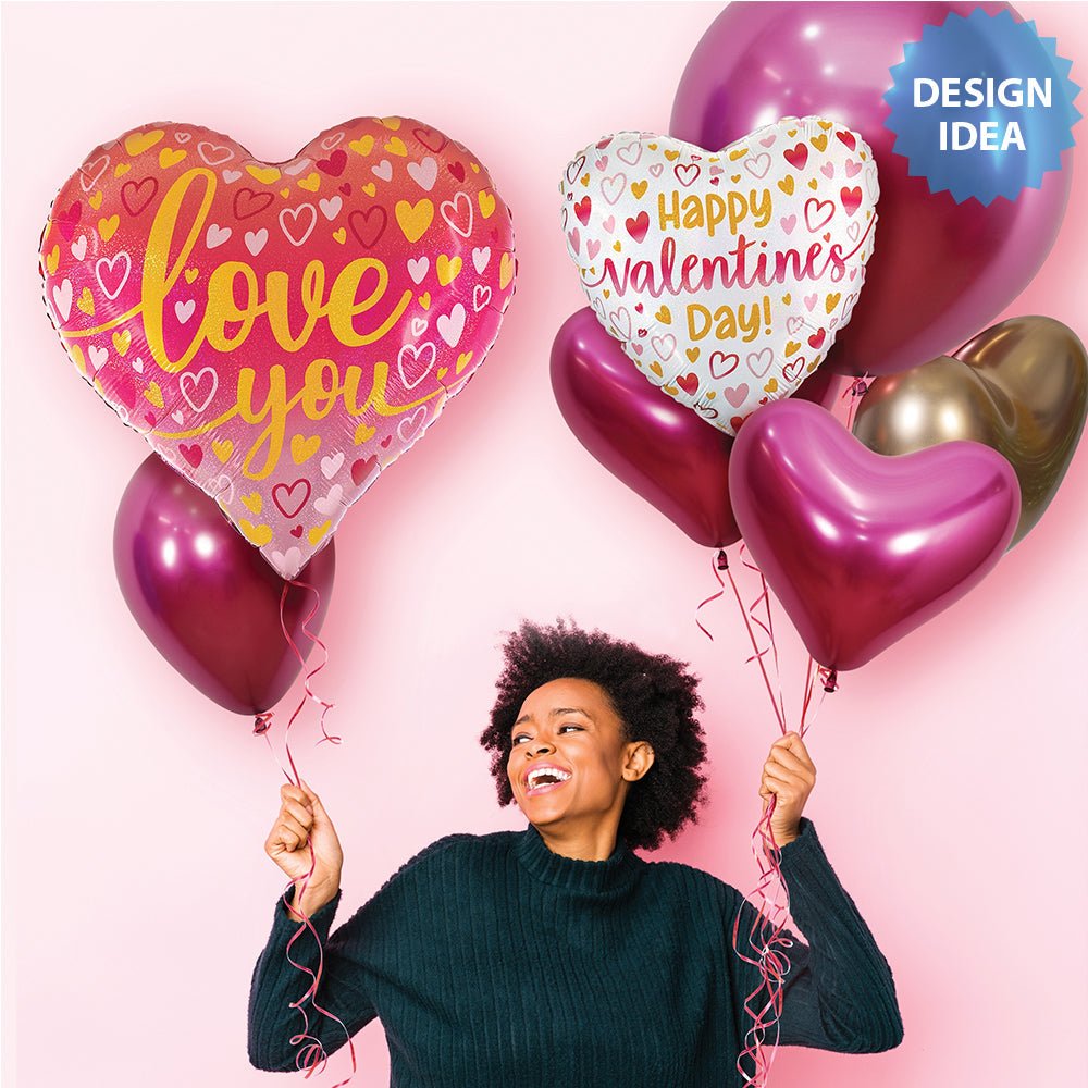 Heart Foil Balloon 23 Inch Ombre Love You