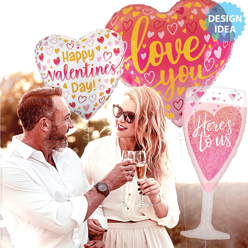 Heart Foil Balloon 23 Inch Ombre Love You