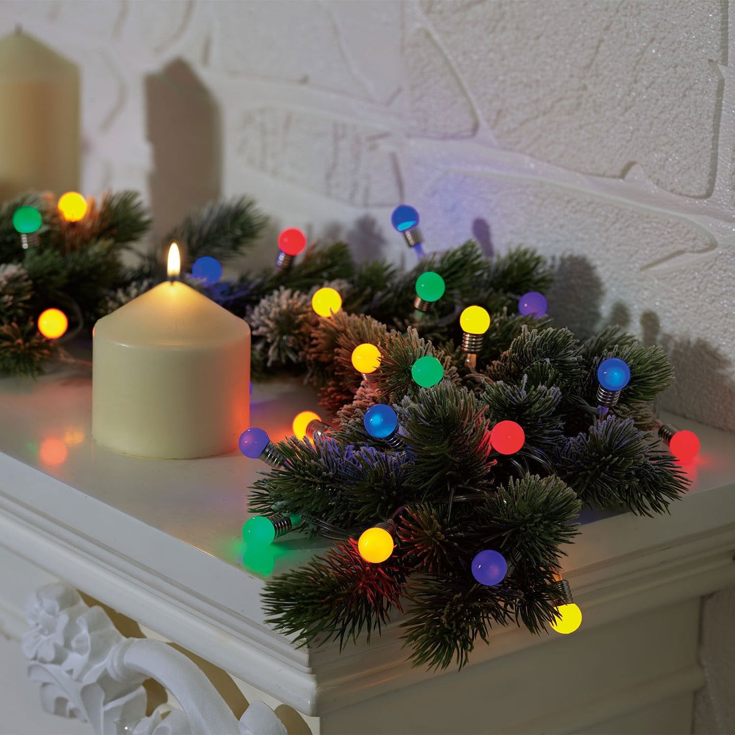 Member's Mark 120ct LED Frosted Berry Lights, 39.6' Lighted Length | USA Decoration®