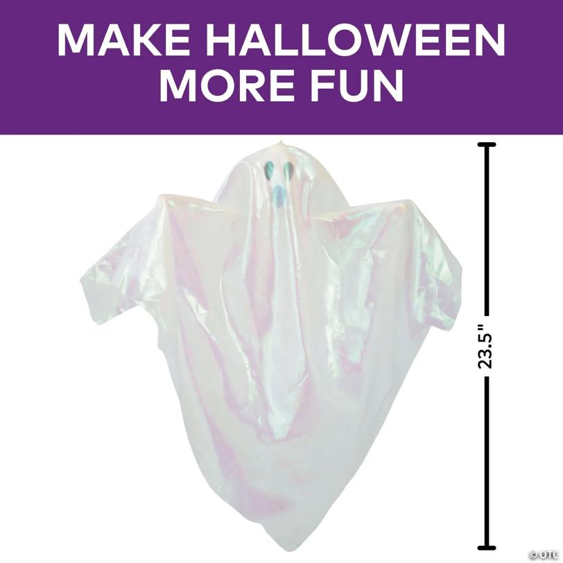 23 1/2" Hanging White Ghost Halloween Decoration