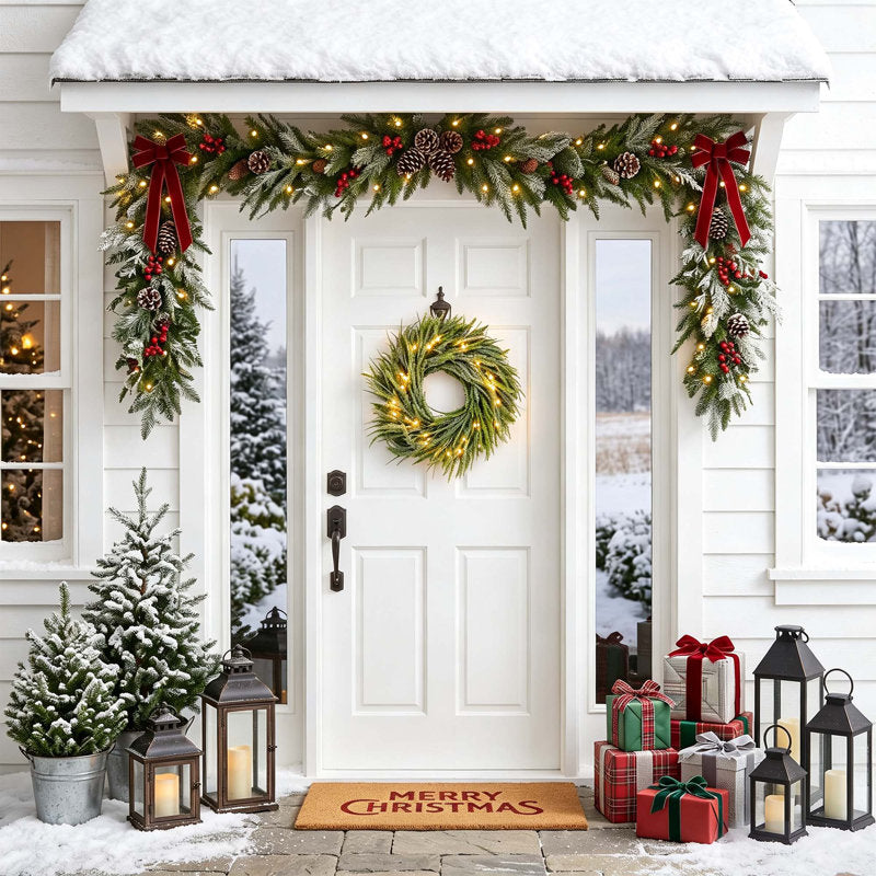 24" pre-lit Christmas wreath with 20 LED lights