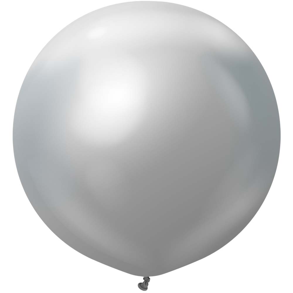 Latex Balloons 24 Inch Kalisan Mirror Silver
