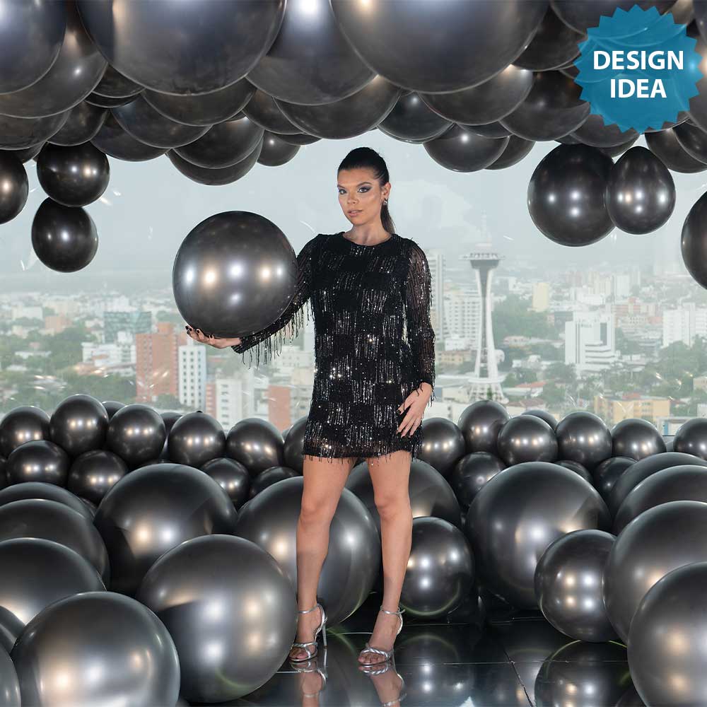 Latex Balloons 24 Inch Sempertex Silk Midnight Grey