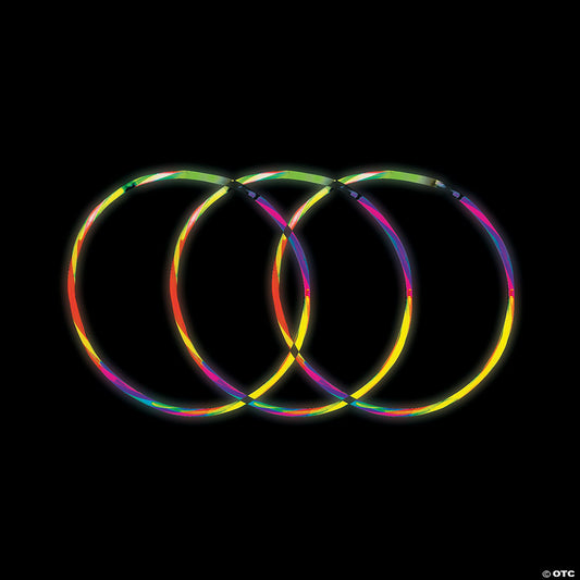 Bulk 50 Pc. Five-Color Glow Swizzle Necklaces | USA Decoration®
