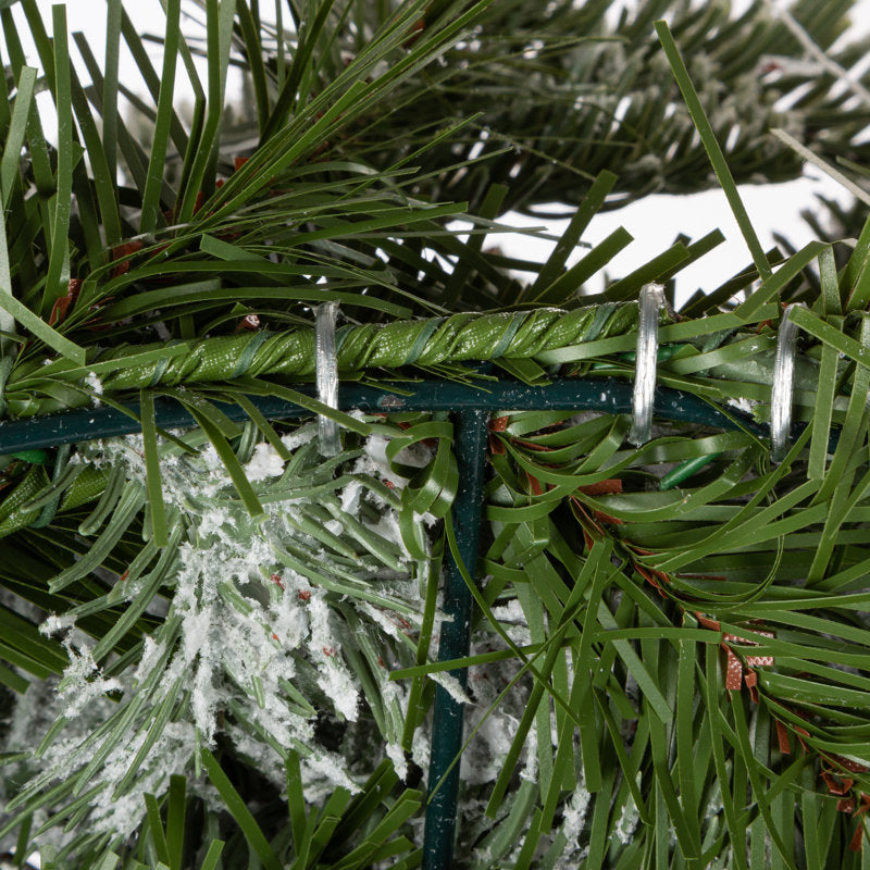 Artificial Fir Christmas Wreath displayed on a front door