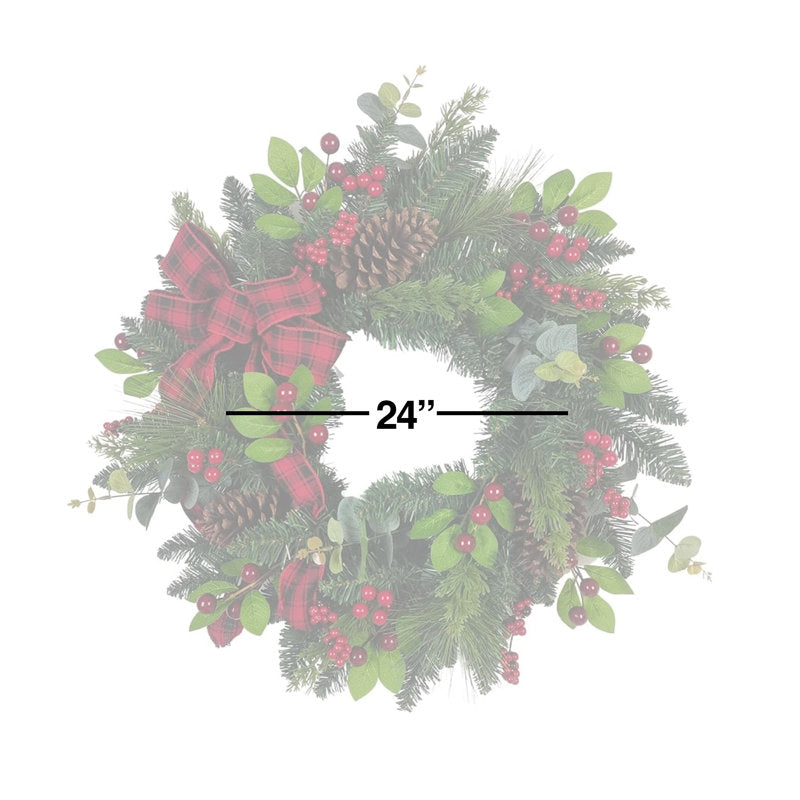 Christmas Wreath hanging on a front door