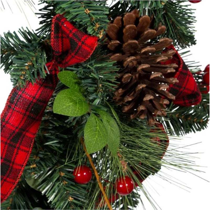 Christmas Wreath hanging on a front door