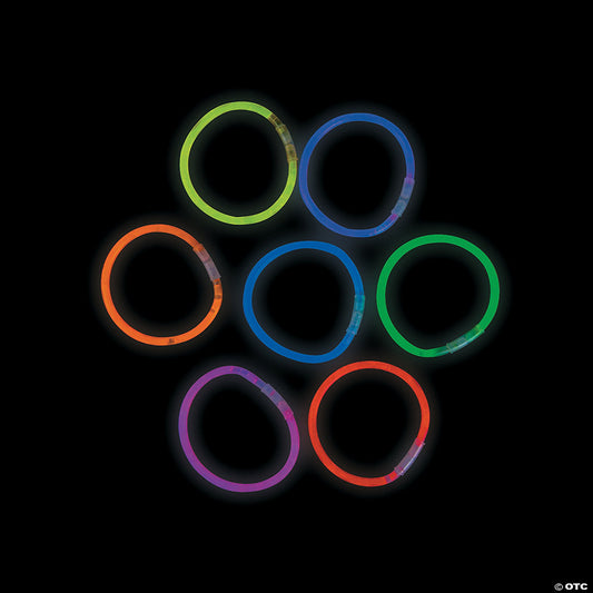 Vibrant Premium Glow Bracelets - 100 Pc. Assortment for Parties | USA Decoration®