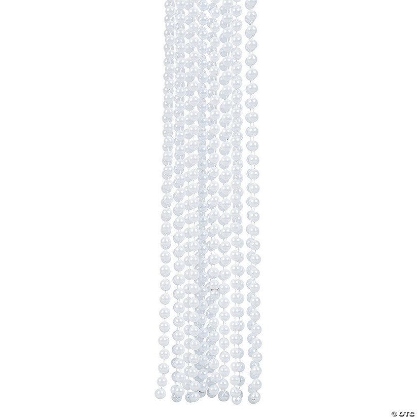 Per Dozen: 35" Pearl-Look Plastic Beaded Necklaces - 12 Pc. | USA Decoration®