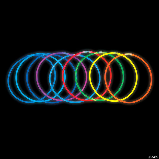 22" Bulk 50 Pc. Premium Solid Color Plastic Breakaway Glow Necklaces | USA Decoration®