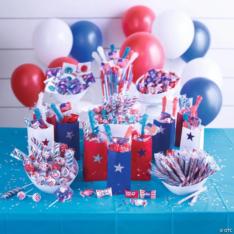 24 oz. Red, White & Blue Patriotic All-American Taffy Candy - 67 Pc.