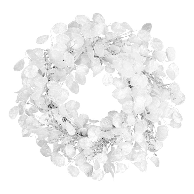 24" Christmas Wreath hanging on a front door