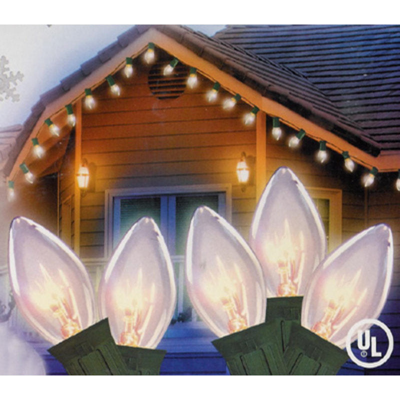 25-Count Transparent C9 Christmas String Light Set