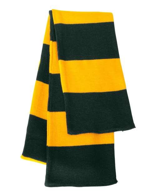 Rugby-Striped Knit Scarf | USA Decoration