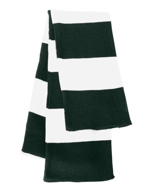 Rugby-Striped Knit Scarf | USA Decoration