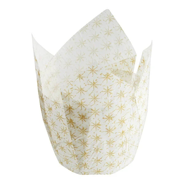 Medium Tulip Baking Cups, 2" x 3 1/2", Choose from 10 colors and Patterns, 125 count