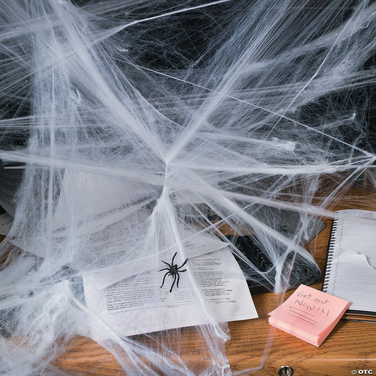 Stretchable Spider Web Halloween Decorations with Spiders - 12 Pc. | USA Decoration®