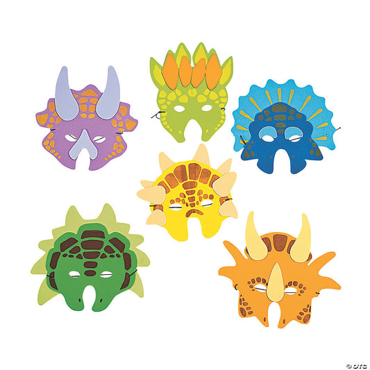 Per Dozen: Dinosaur Masks- 12 Pc. | USA Decoration®