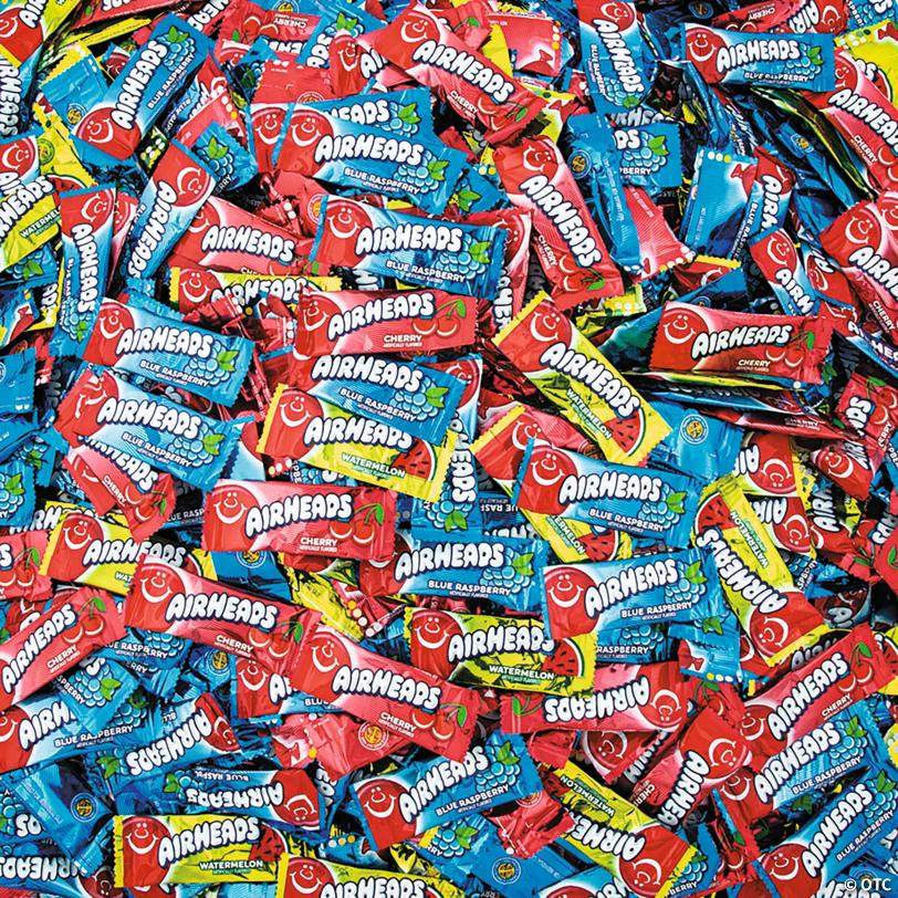 25 Lb. Bulk 1000 Pc. Air Heads Assorted Fruit-Flavored Mini Bars