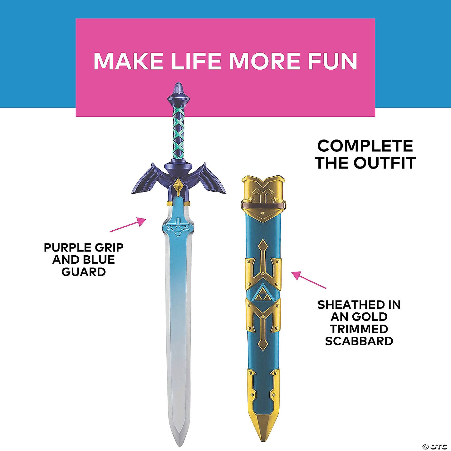 26" Legend of Zelda™ The Blade of Evil's Bane Plastic Sword with Scabbard | USA Decoration®