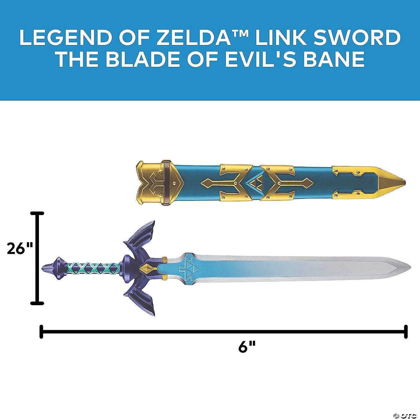 26" Legend of Zelda™ The Blade of Evil's Bane Plastic Sword with Scabbard | USA Decoration®