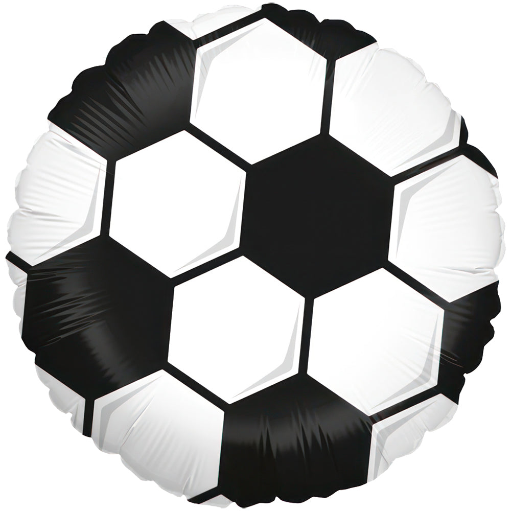 Soccer Ball White Foil Balloon