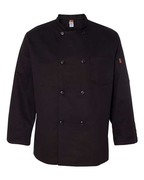 Black Traditional Chef Coat | USA Decoration