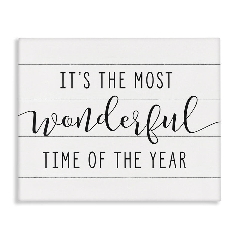 Holiday Most Wonderful Time Of The Year Typography' Graphic Art Print
