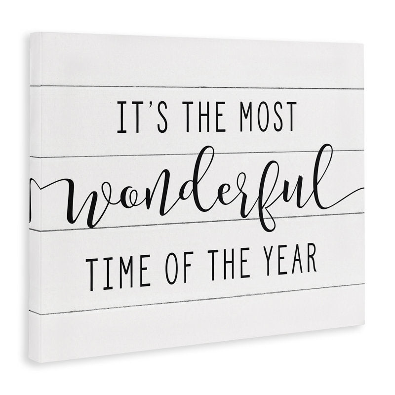 Holiday Most Wonderful Time Of The Year Typography' Graphic Art Print