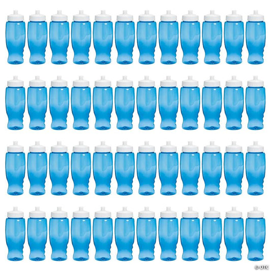27 oz. Bulk 50 Ct. Blue Plastic Water Bottles | USA Decoration®