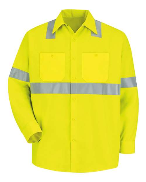 High Visibility Safety Long Sleeve Work Shirt | USA Decoration