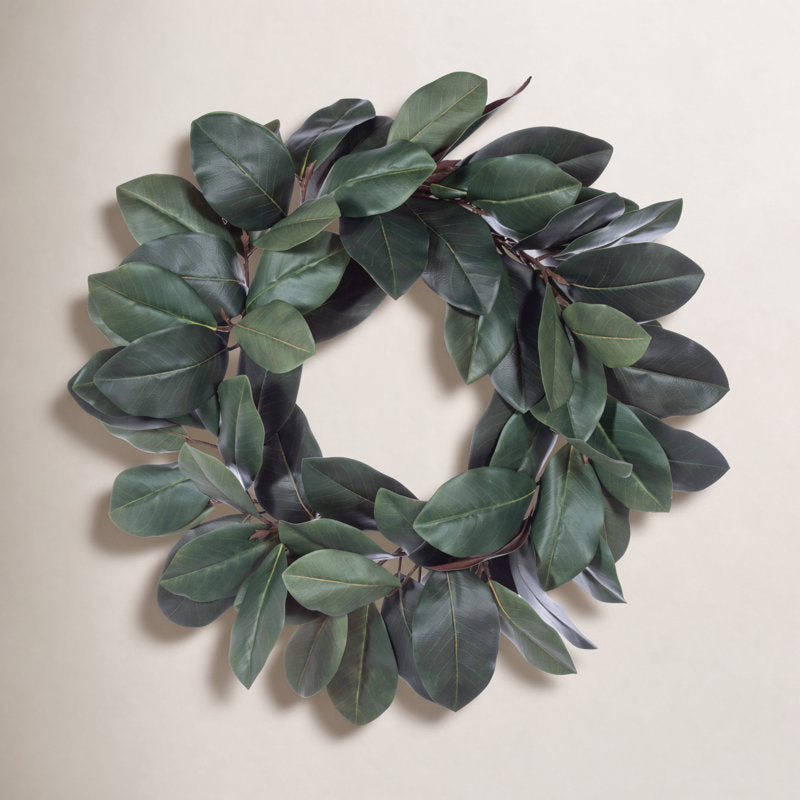 28" magnolia artificial wreath with magnolia flowers
