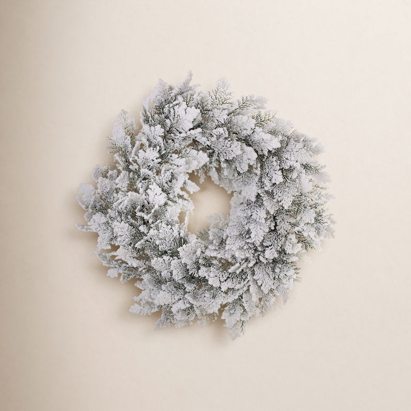30" Artificial Christmas Wreath displayed on a front door