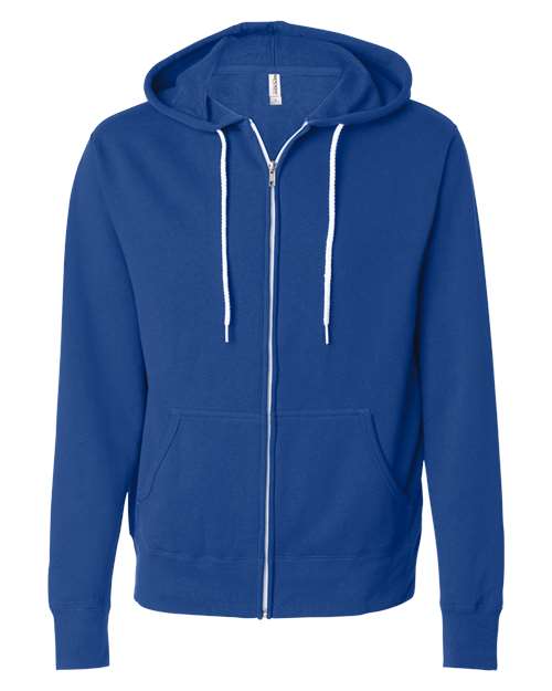 Lightweight Full-Zip Hooded Sweatshirt | USA Decoration