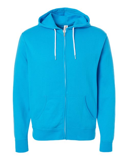 Lightweight Full-Zip Hooded Sweatshirt | USA Decoration