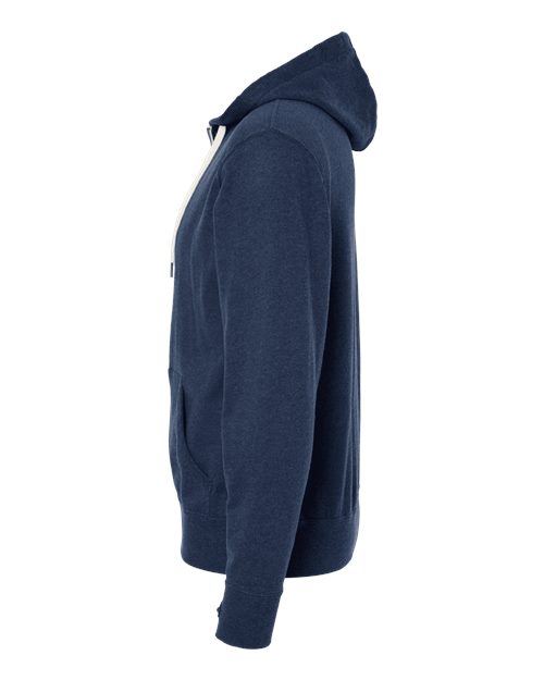 Heathered French Terry Full-Zip Hooded Sweatshirt | USA Decoration