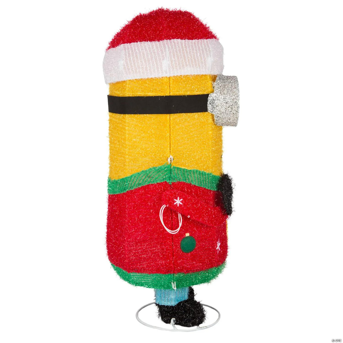29" Light-Up Minions™ Kevin in Santa Hat 3D Holiday Tinsel Sculpture Christmas Yard Decoration
