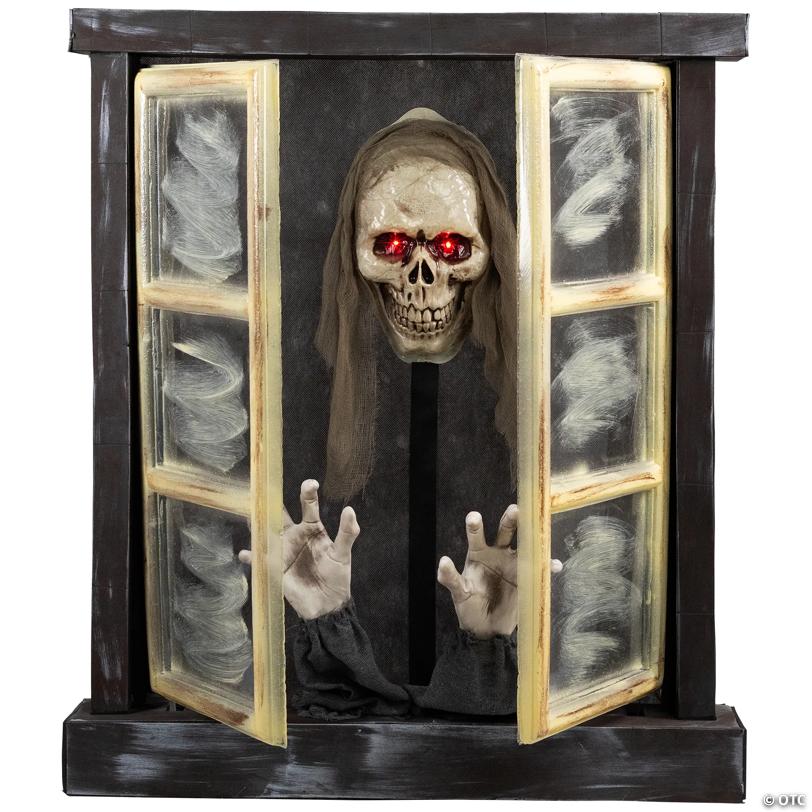 29" Lighted and Animated Opening Window Halloween Decoration