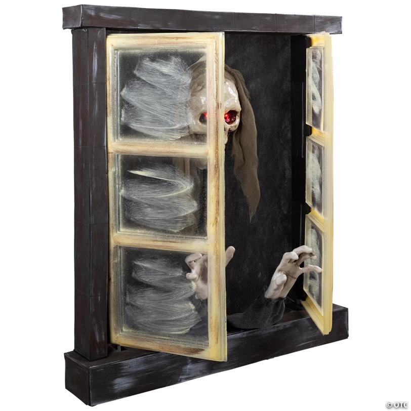 29" Lighted and Animated Opening Window Halloween Decoration