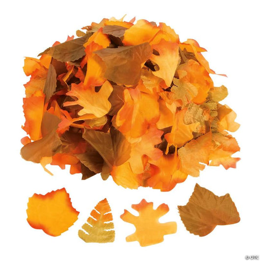 2 1/2" – 2 3/4" Bulk 250 Pc. Warm Color Polyester Decorative Fall Leaves