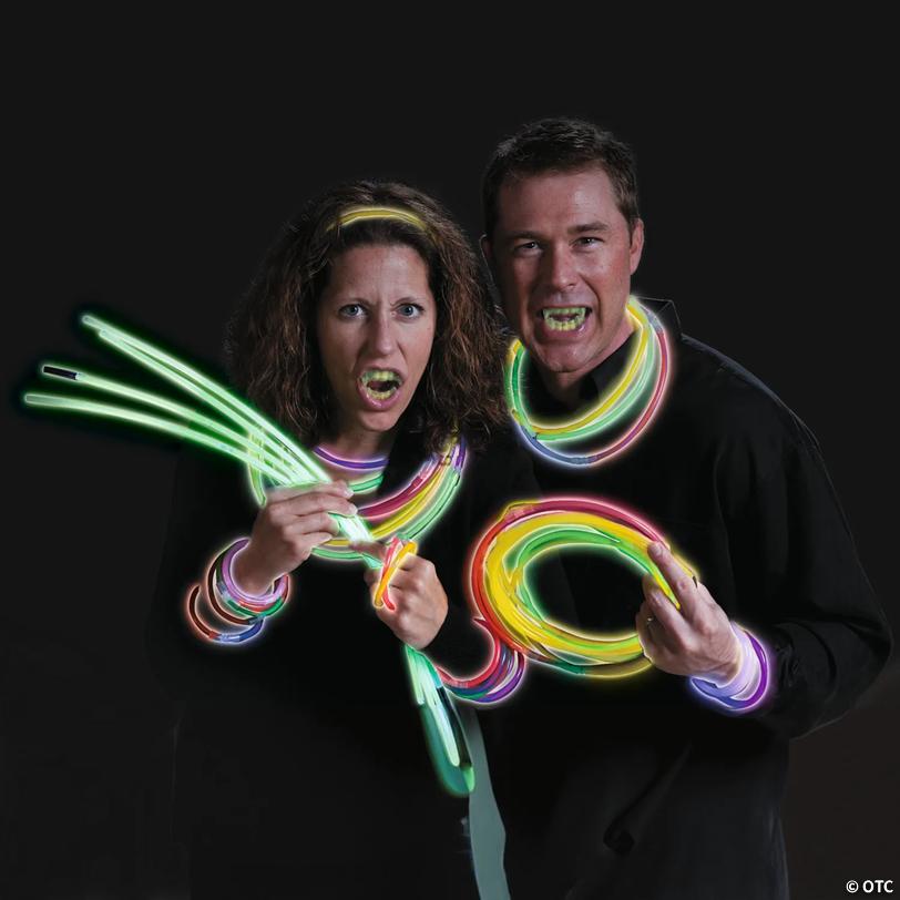 2 1/2" Bulk 504 Pc. Glow-in-the-Dark Plastic Fangs Vampire Teeth
