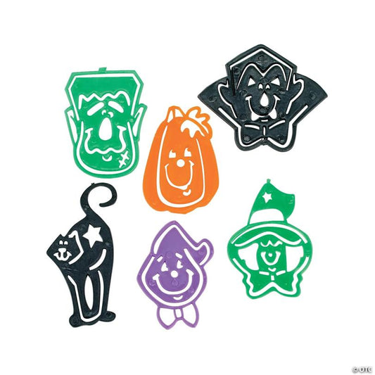 2 1/2" - 3 1/4" Bulk 144 Pc. Halloween Character Stencil Bookmarks