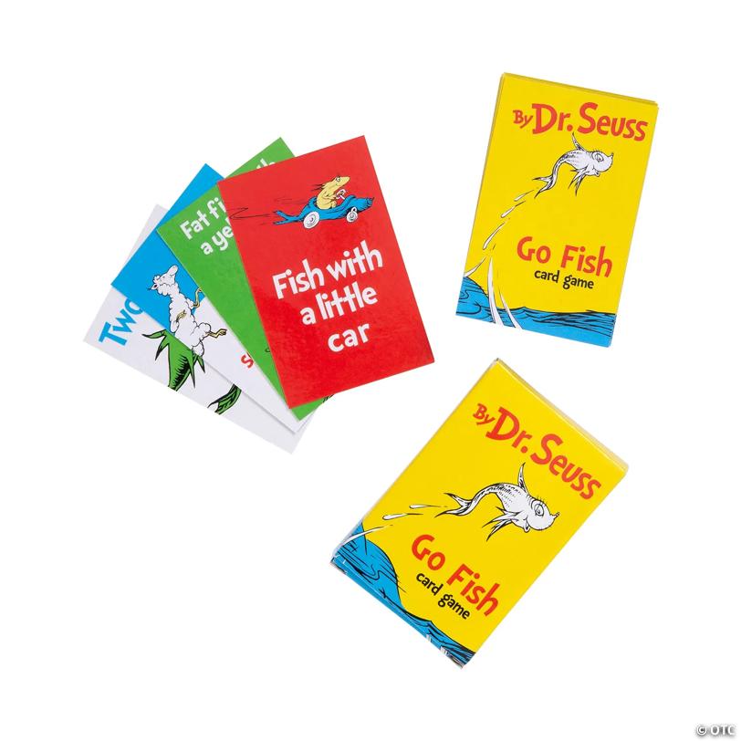 2 1/2" x 3 1/2" Dr. Seuss™ Go Fish Cardstock Card Games - 12 Pc.