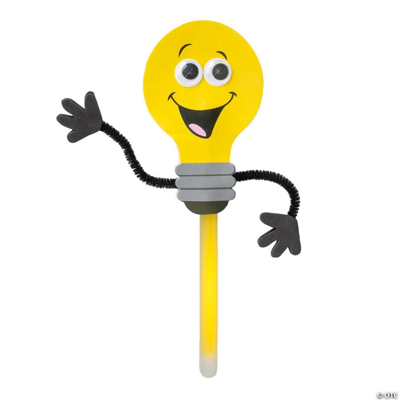 2 1/2" x 6 1/2" Jesus Is the Light VBS Lightbulb Glow Stick Craft Kit - Makes 12